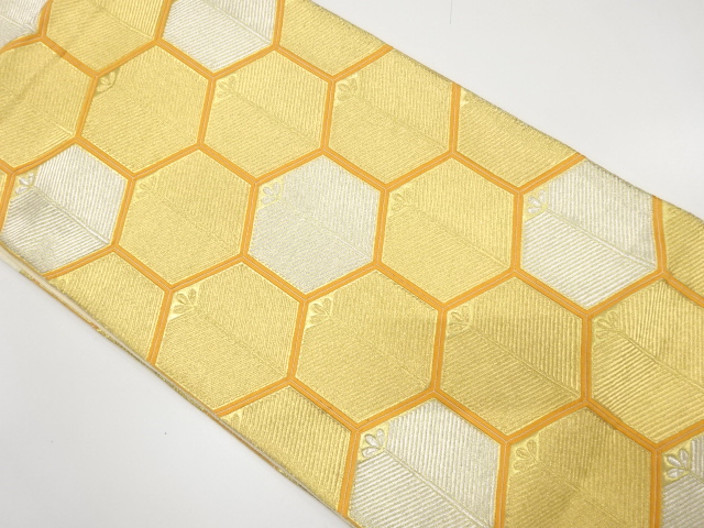 服部織物製　こきん錦　松亀甲模様織り出し　袋帯